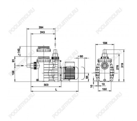 Насос MAGIC II/11. с префильтром. 11 м³/ч. 0.69 кВт. 220В. кабель 3.5 м