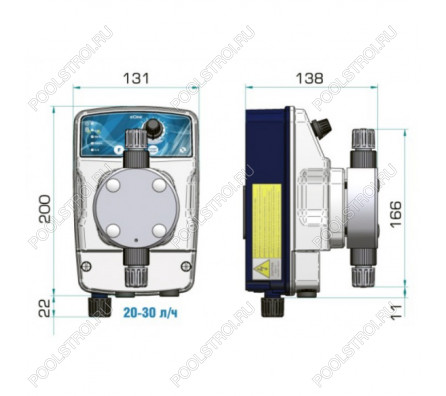 Насос дозир. мембранный eONE MF 7-10 100/250V PVDF TFE/P
