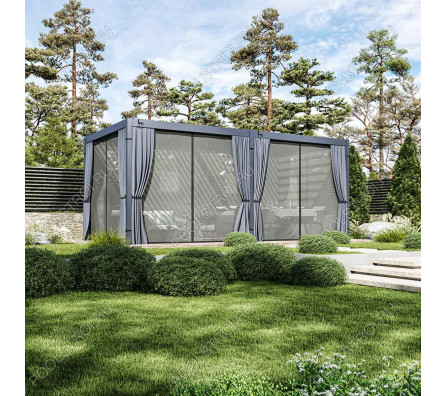 Пергола биоклиматическая Aquaviva Интро Отдельностоящая- 6X3 (Антрацит)