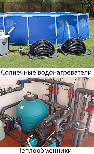 солнечные нагреватели и теплообменники для бассейна